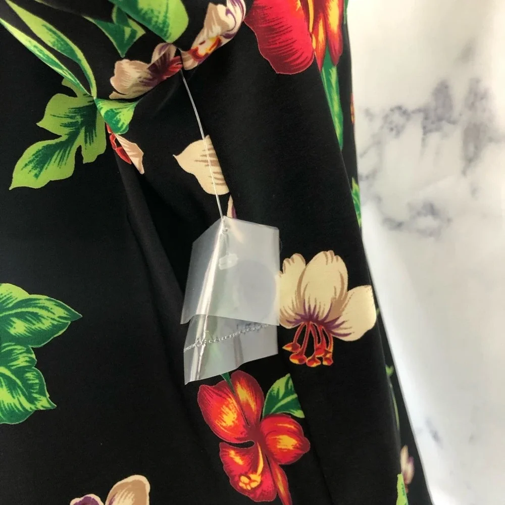 Vintage Casual Hawaiian Button Shirt Skorts Culotte Two Piece Outfit Set USA - Picture 16 of 16